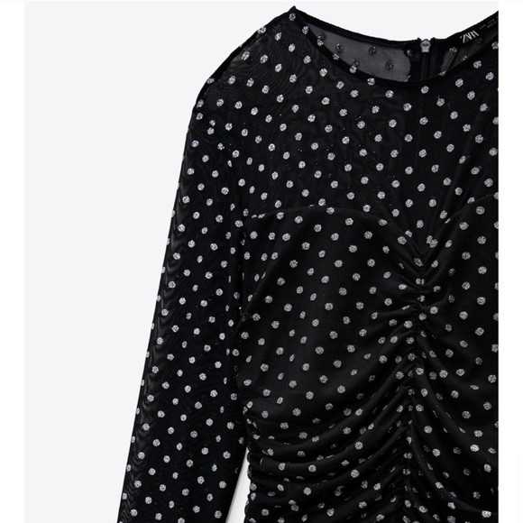 NWT ZARA Tulle Swiss Dot Dress S Blogger Favorite - Picture 7 of 7